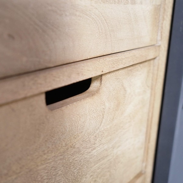 Vaisselier en bois massif de style industriel 180 cm - Detroit