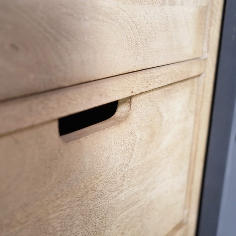 Vaisselier en bois massif de style industriel 180 cm - Detroit