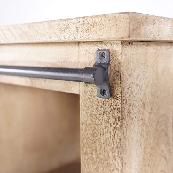 Vaisselier en bois massif de style industriel 180 cm - Detroit