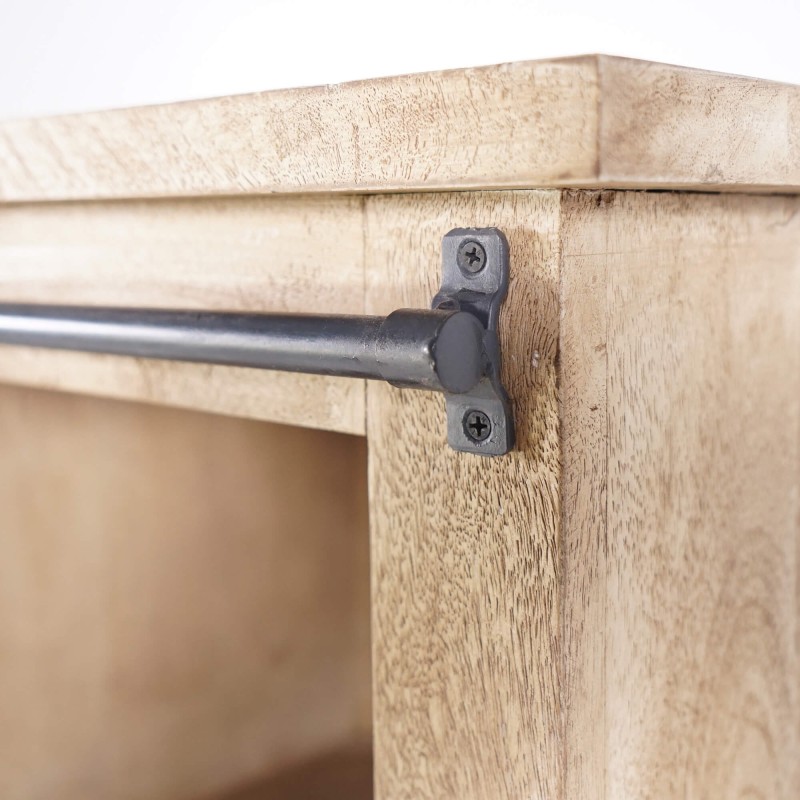 Vaisselier en bois massif de style industriel 180 cm - Detroit
