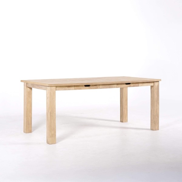 Table à manger en bois massif de style industriel - Detroit