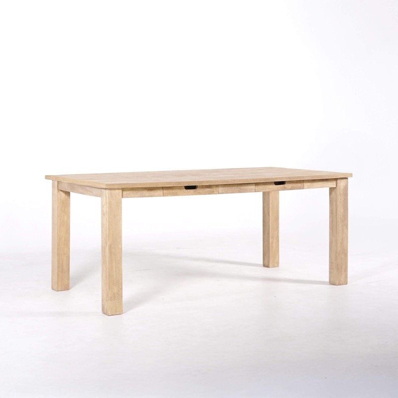 Table à manger en bois massif de style industriel - Detroit