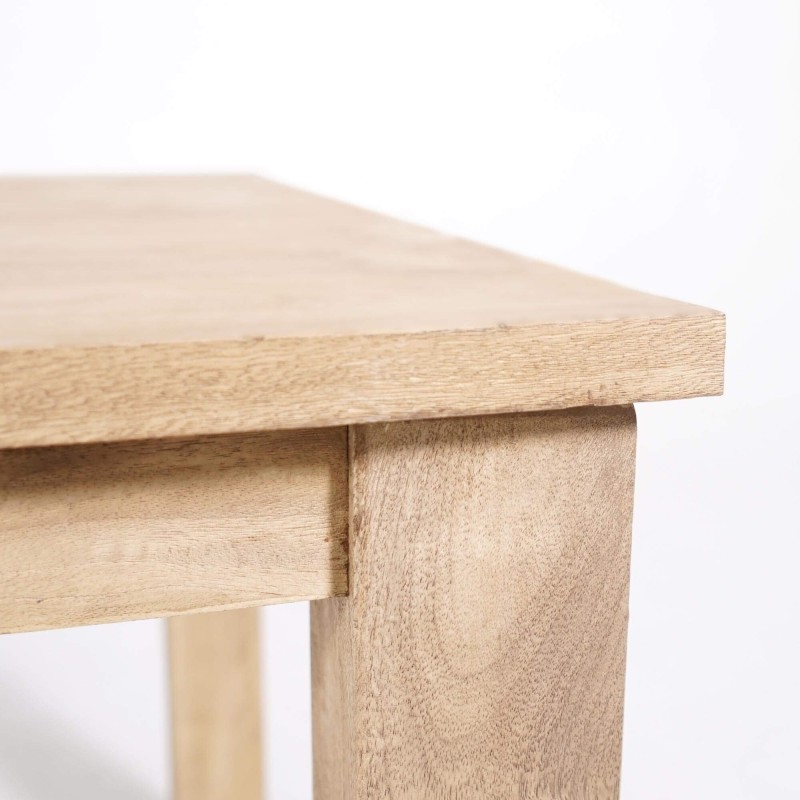 Table à manger en bois massif de style industriel - Detroit