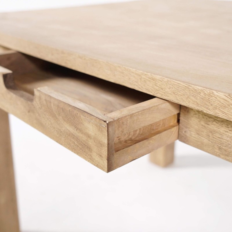 Table à manger en bois massif de style industriel - Detroit