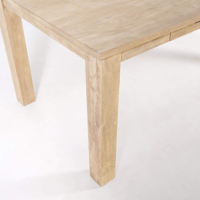 Table à manger en bois massif de style industriel - Detroit