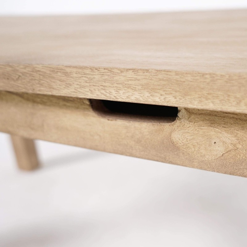 Table à manger en bois massif de style industriel - Detroit