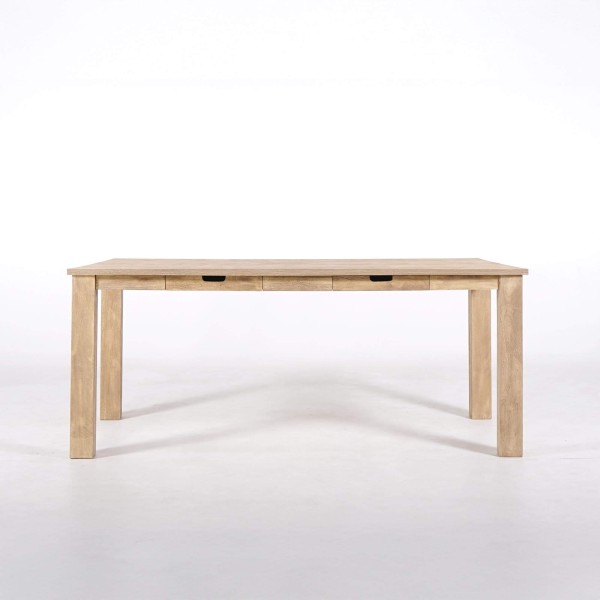 Table à manger en bois massif de style industriel - Detroit