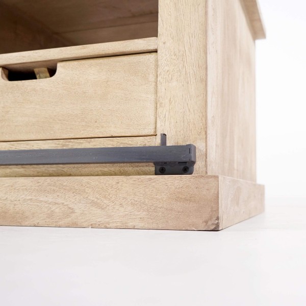 Meuble tv bois massif et metal style industriel​ 100 cm - Detroit