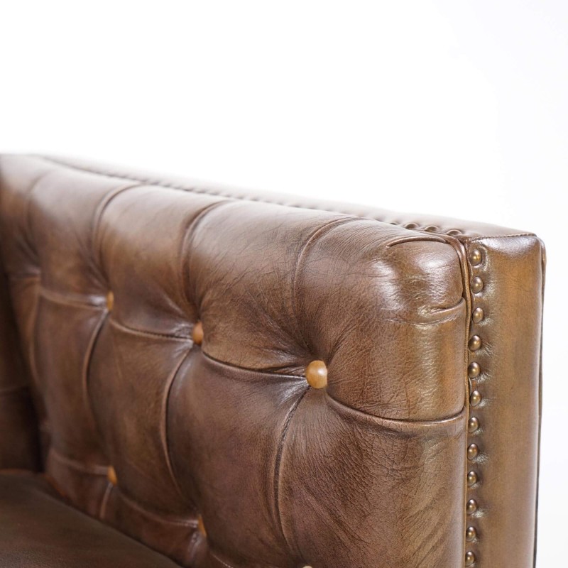 Fauteuil en cuir de buffle Chesterfield - Charles