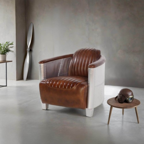 Fauteuil aviateur en cuir