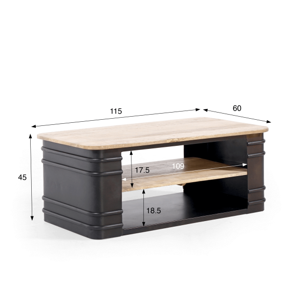 Table basse bidon de style industriel - Artisto