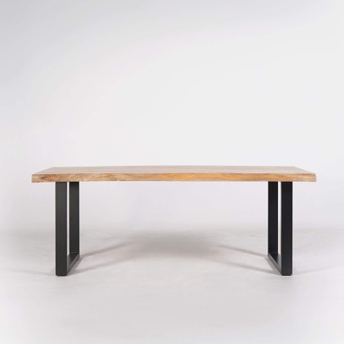 Table bois massif avec pieds métal 160 cm - Rustik