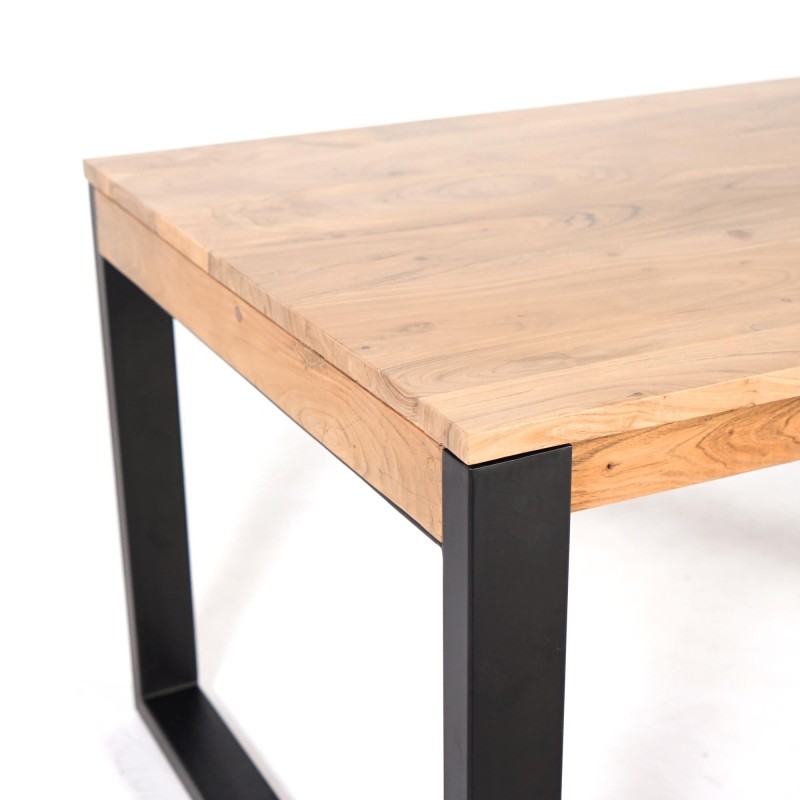 Table à manger bois et métal 160 cm - Osaka