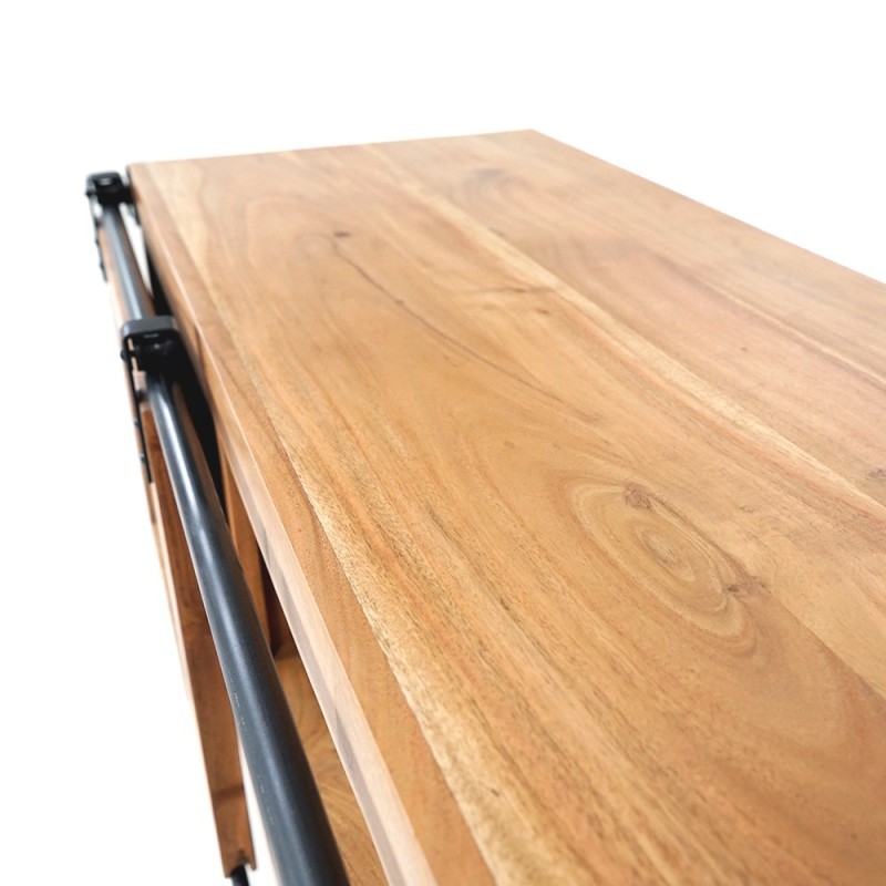 Meuble TV bois & metal 120 cm - Osaka