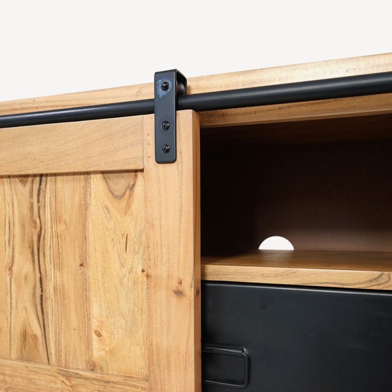 Meuble TV bois & metal 160 cm - Osaka