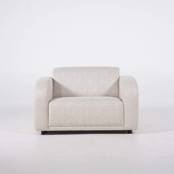 Fauteuil 1 place en tissu chenille - Syra