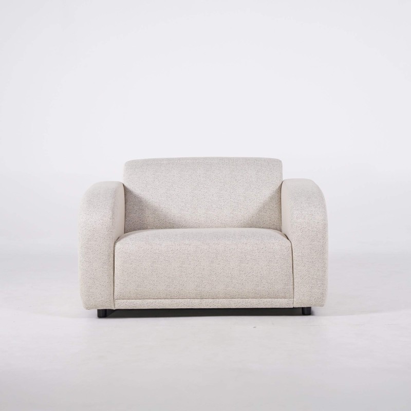 Fauteuil 1 place en tissu chenille - Syra