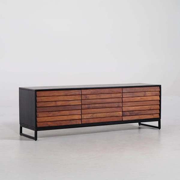 Meuble TV en bois naturel 150cm - Tamara
