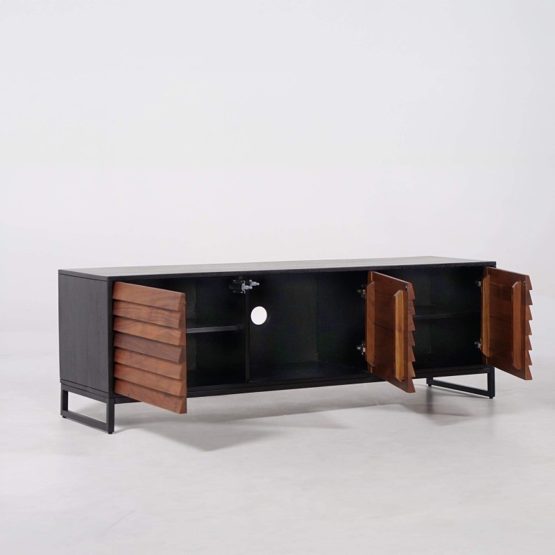 Meuble TV en bois naturel 150cm - Tamara