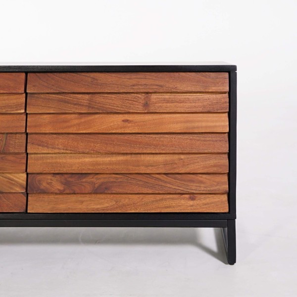Meuble TV en bois naturel 150cm - Tamara