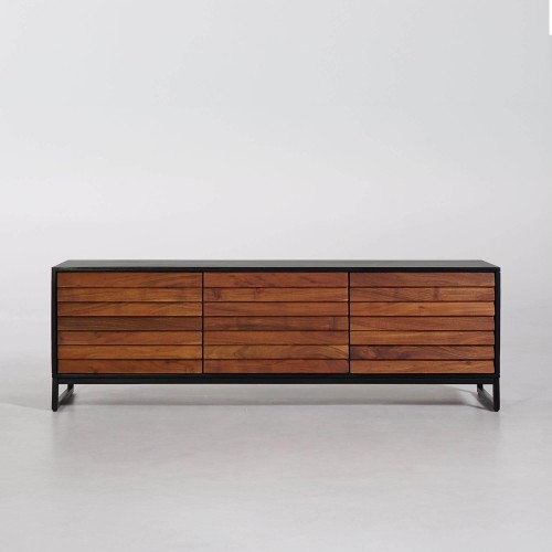 Meuble TV en bois naturel 150cm - Tamara