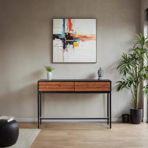 Console en bois naturel 120cm - Tamara