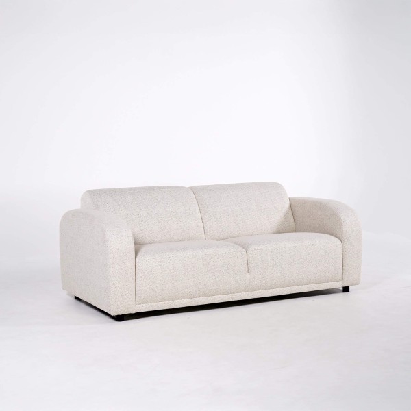 Canapé droit 3 places en tissu chenille - Syra