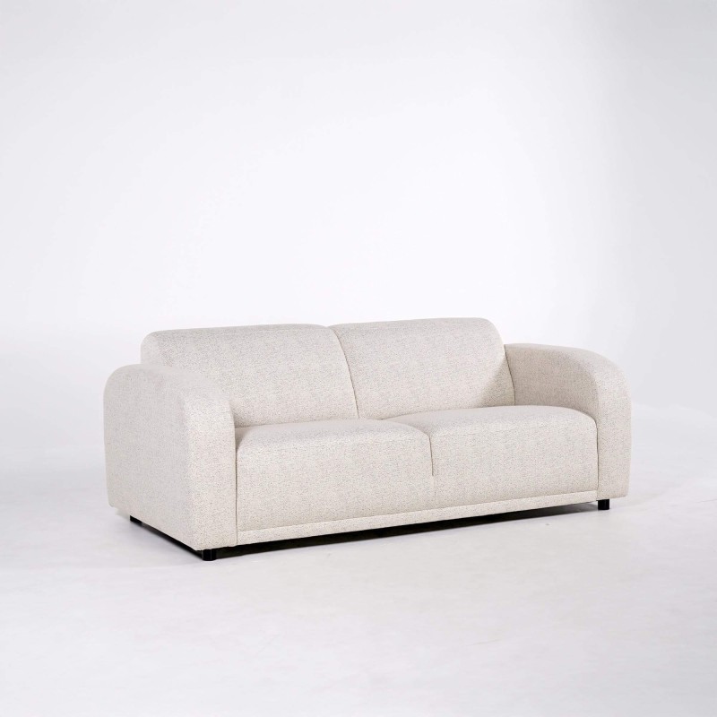Canapé droit 3 places en tissu chenille - Syra