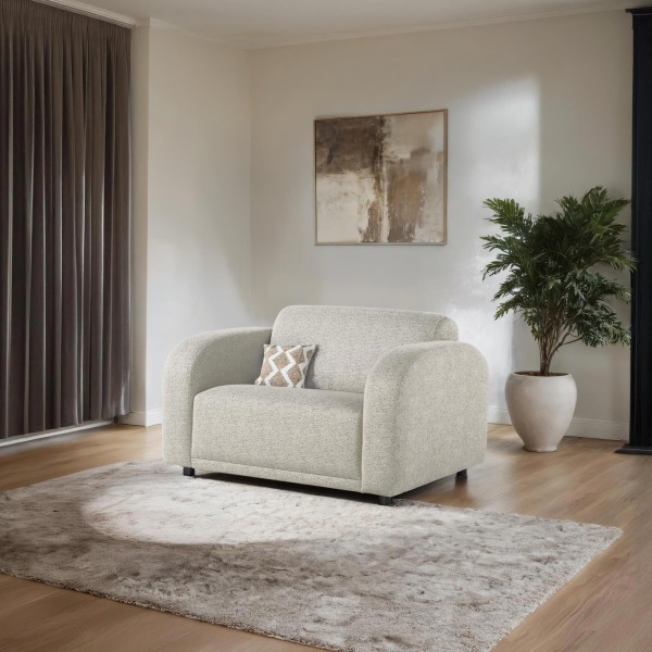 Fauteuil 1 place en tissu chenille - Syra