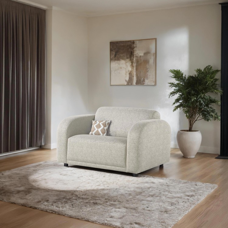 Fauteuil 1 place en tissu chenille - Syra