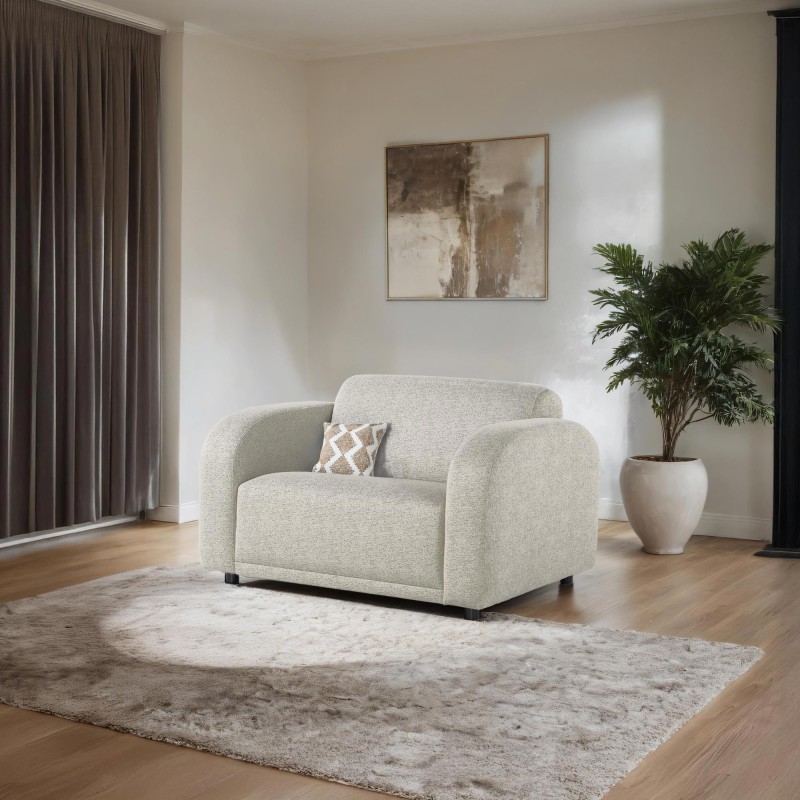 Fauteuil 1 place en tissu chenille - Syra