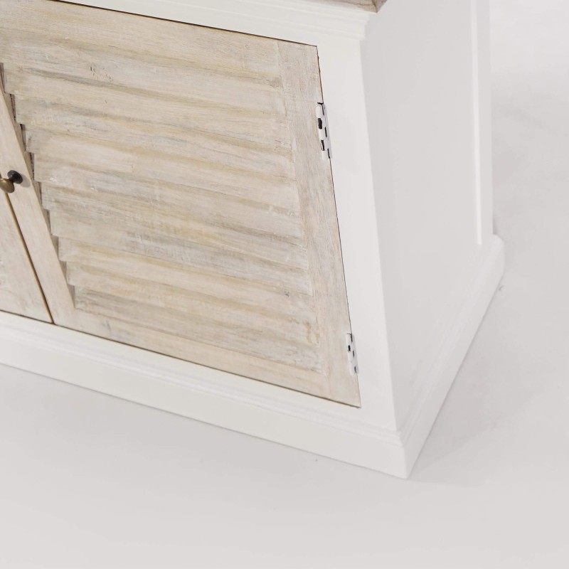 Bahut blanc en bois naturel - Sea side