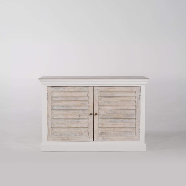 Petit buffet blanc en bois naturel - Sea side