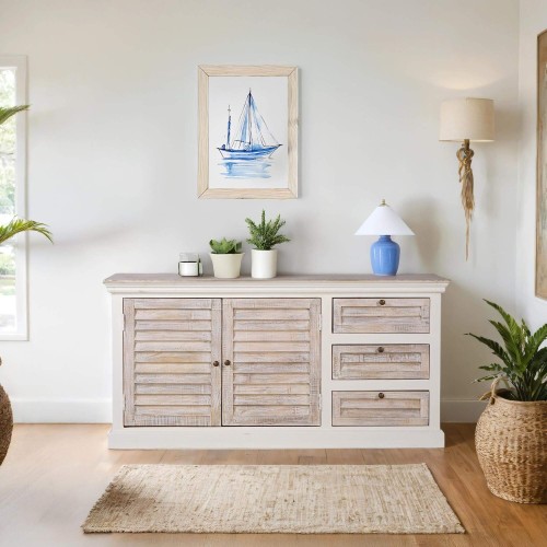 Buffet blanc en bois...