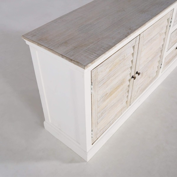 Buffet blanc en bois naturel - Sea side