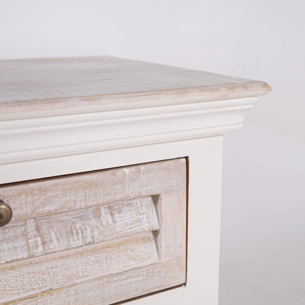 Buffet blanc en bois naturel - Sea side