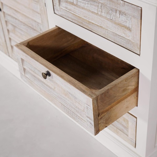 Buffet blanc en bois naturel - Sea side