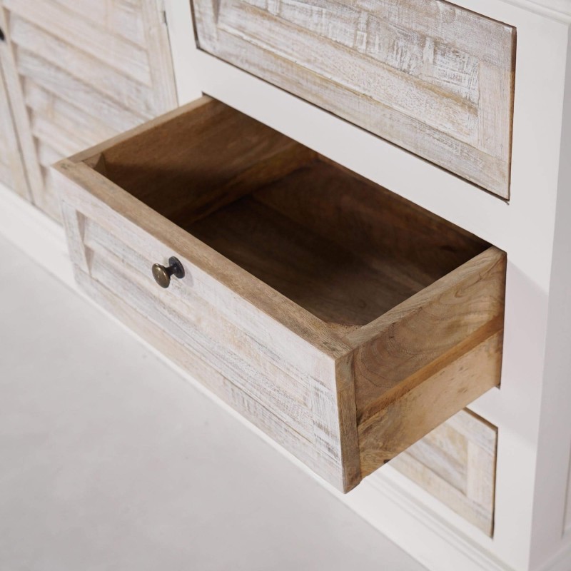 Buffet blanc en bois naturel - Sea side