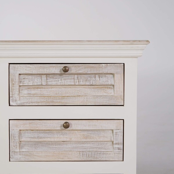 Buffet blanc en bois naturel - Sea side
