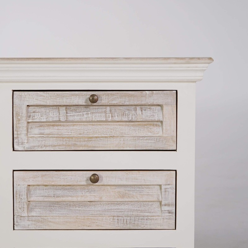 Buffet blanc en bois naturel - Sea side