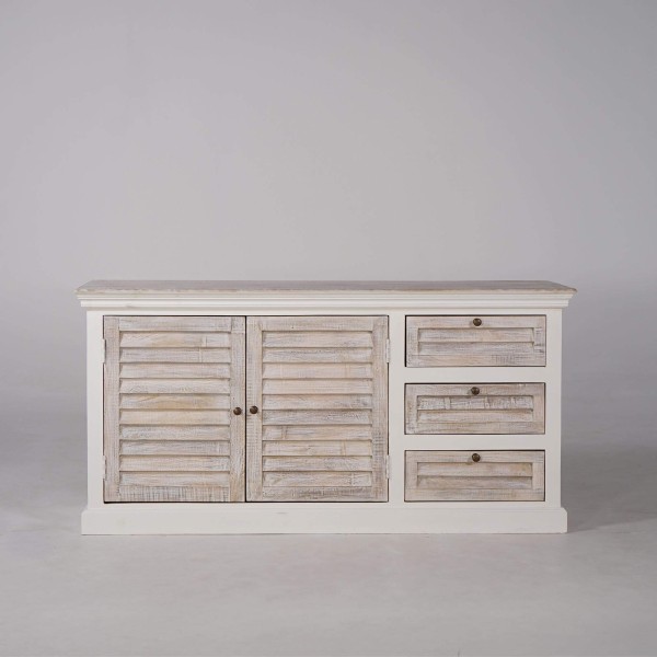Buffet blanc en bois naturel - Sea side