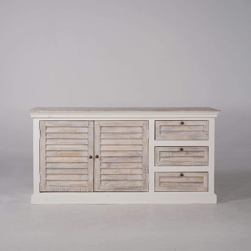 Buffet blanc en bois naturel - Sea side