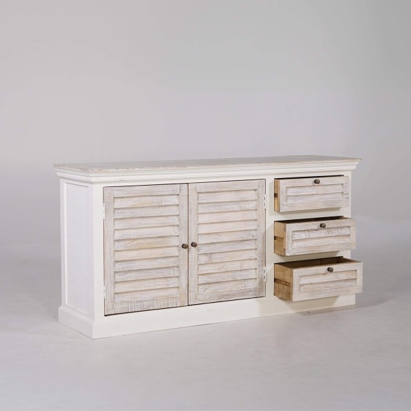 Buffet blanc en bois naturel - Sea side
