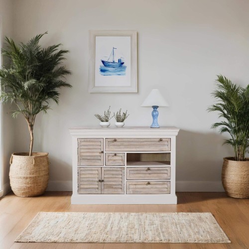 Buffet blanc en bois...
