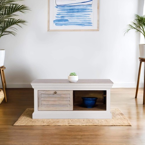 Table basse en bois blanc naturel - Sea side