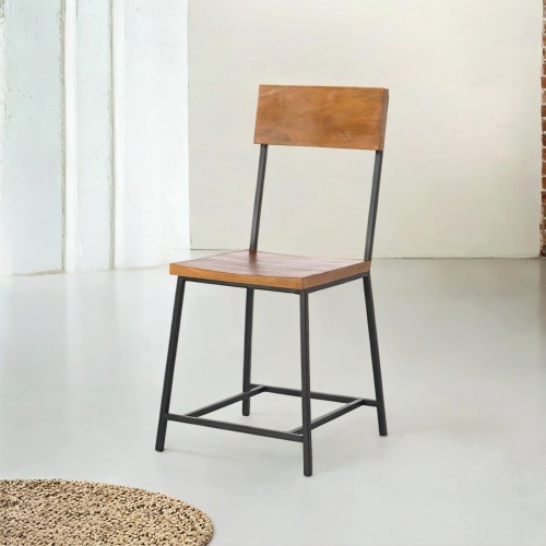 Chaise bois et métal Robin