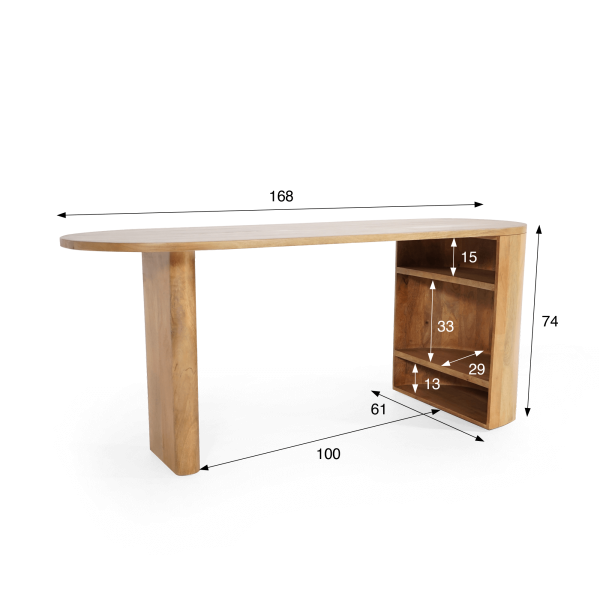 Bureau en bois massif - Timea
