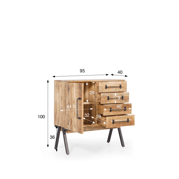 Petit buffet 1 porte - Retro Archi