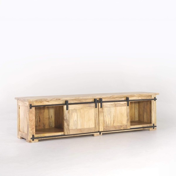 Meuble TV industriel 180 cm avec 4 tiroirs - Paris