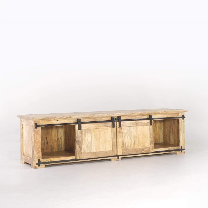 Meuble TV industriel 180 cm avec 4 tiroirs - Paris